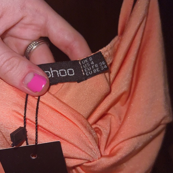 Peach Orange Dress - Picture 3 of 3